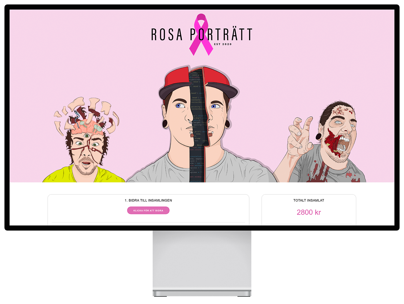 Rosa porträtt